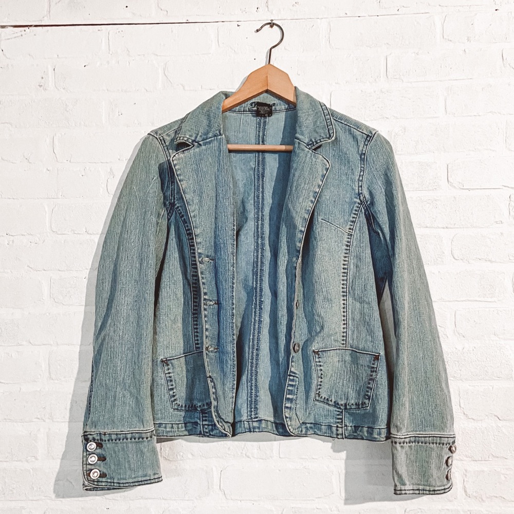 Vintage Denim Embellished Jacket